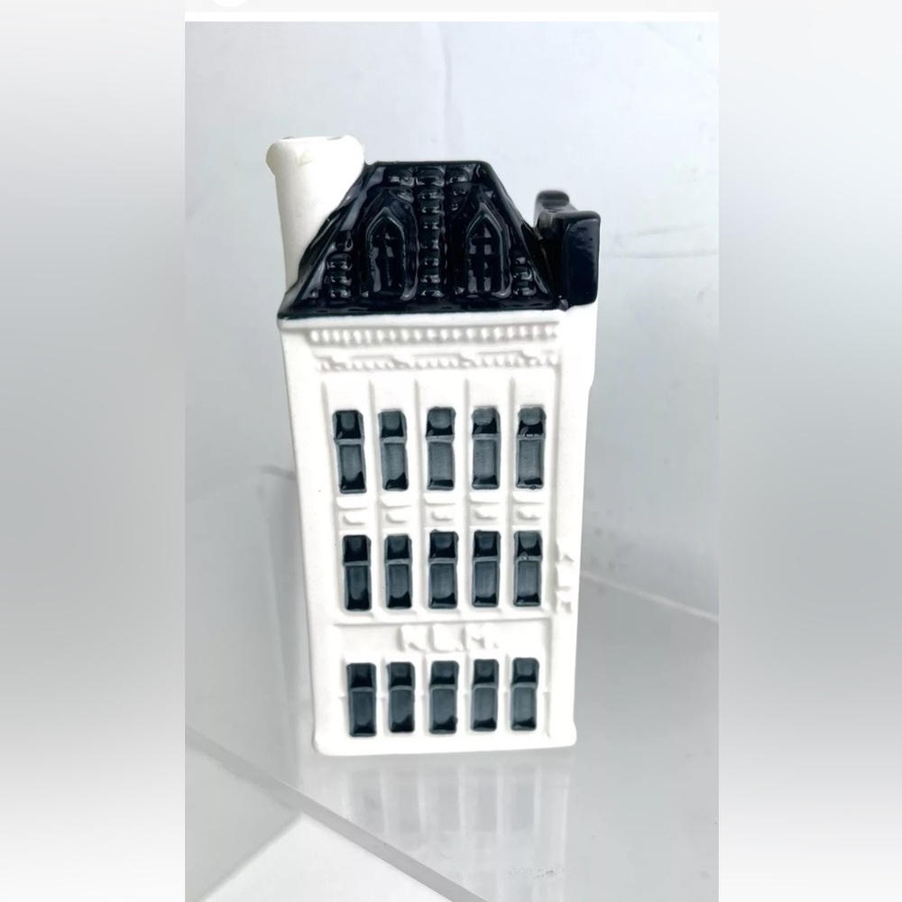 Vintage Delft Blue Holland KLM Bols Dutch Miniature Canal House #75 (Empty)